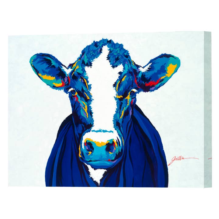 Black Baldy Giclee Print On Gallery Wrap Canvas, 40" x 30" for wholesale by Continents Brands