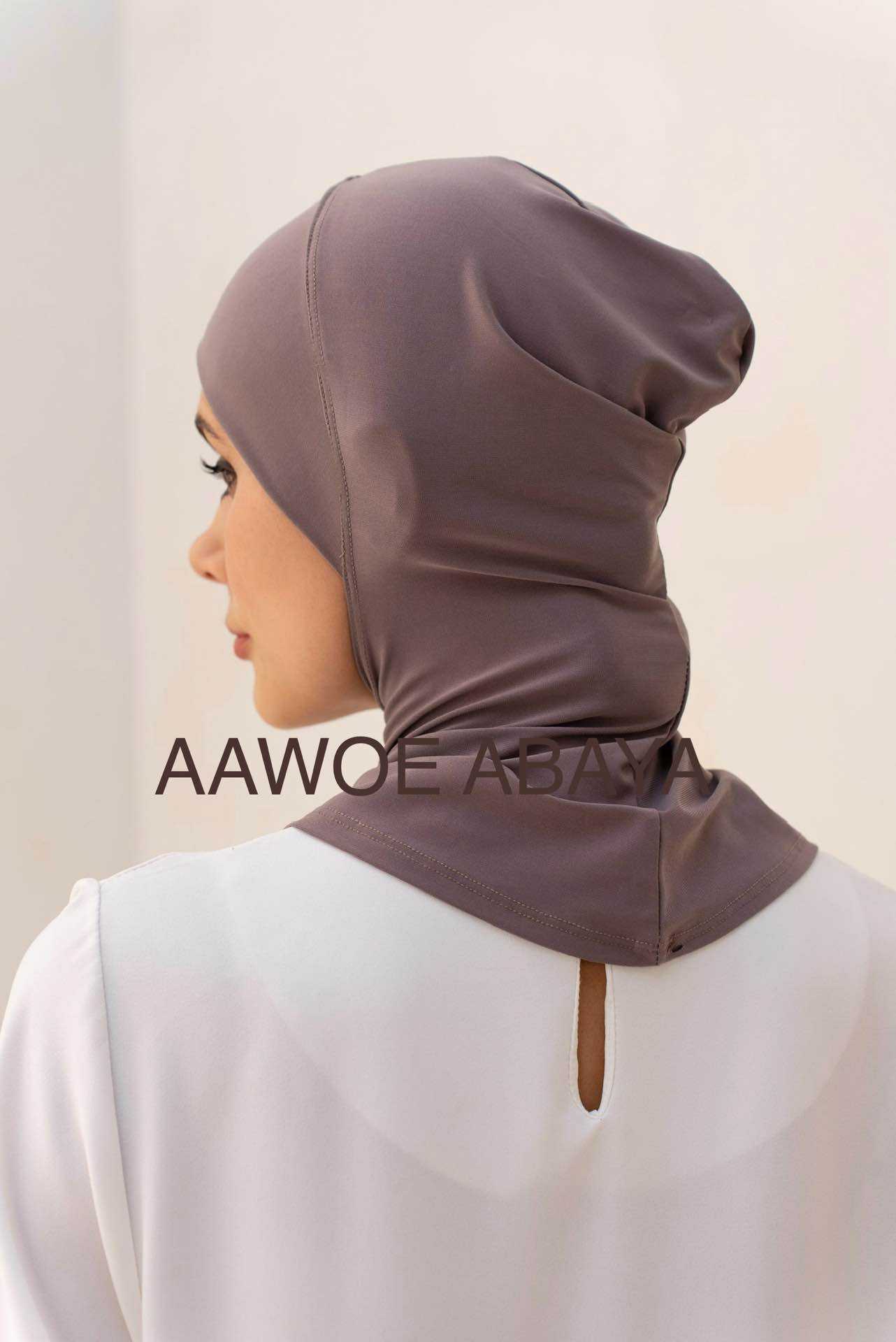 Aawoe Abaya – wholesale Hijab - Dam – Elegant hijabmössa med kaffekant - 228810