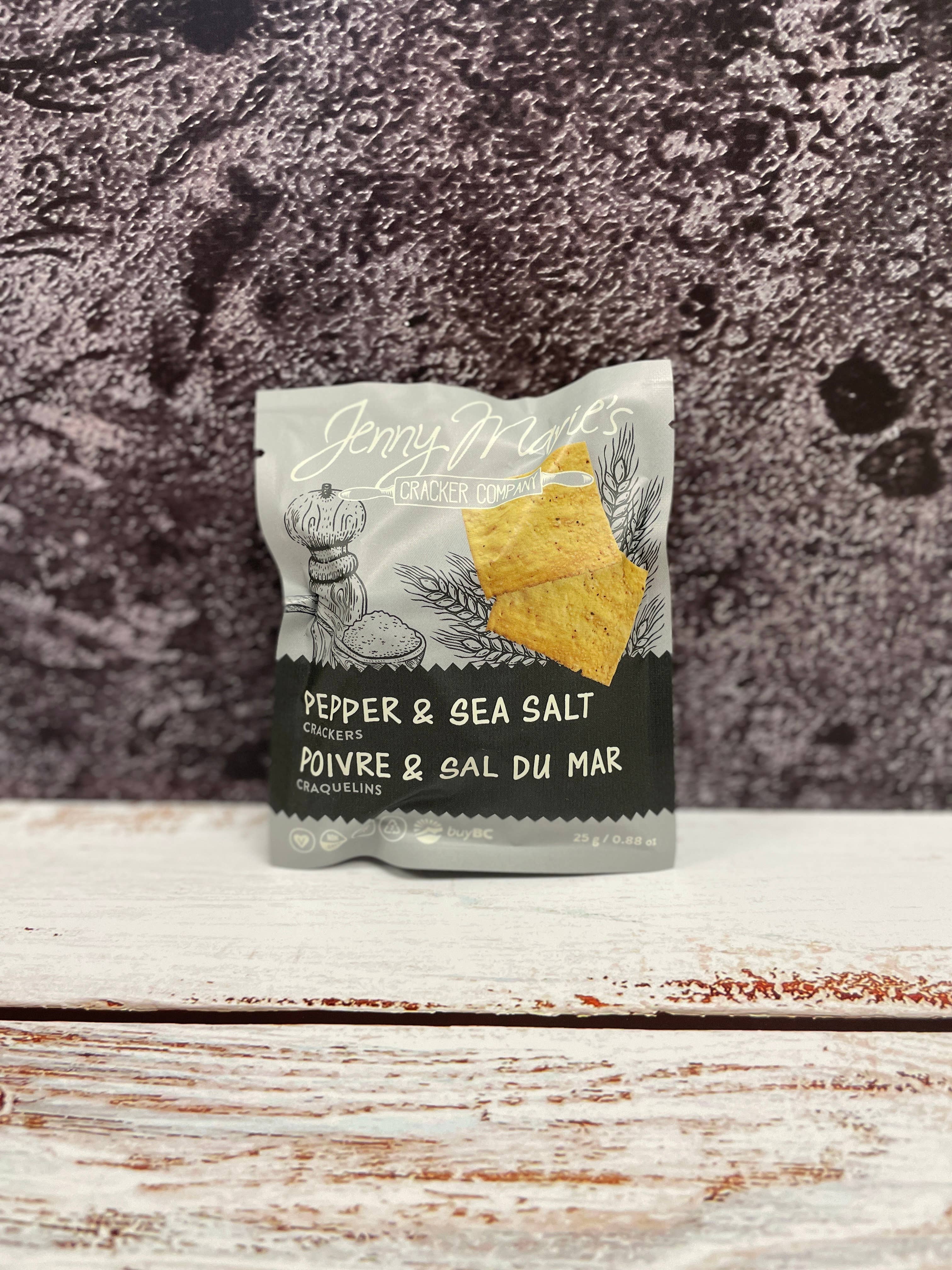 Jenny Marie's Cracker Company - Wholesale Crackers - Pepper & Sea Salt Snack Packs1