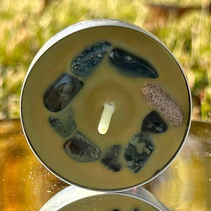 Bougies chauffe-plat infusées de cristaux | Apple + Pear x Kambaba J pour la vente par Midwest Apothecary