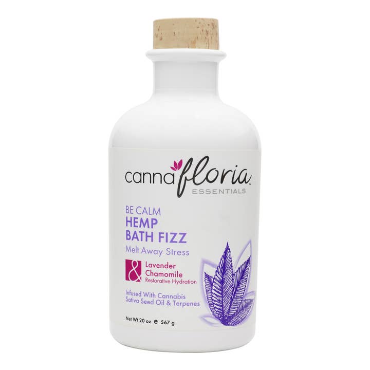 Aromafloria Essentials - Wholesale Bath Bomb/Fizz - Be Calm Hemp Bath Fizz