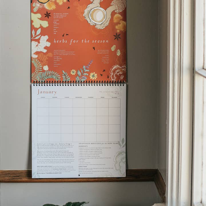 Herbal Academy - Vente Calendrier - CALENDRIER SANS DATE SUR 12 MOIS POUR LE BIEN-ÊTRE DES PLANTES