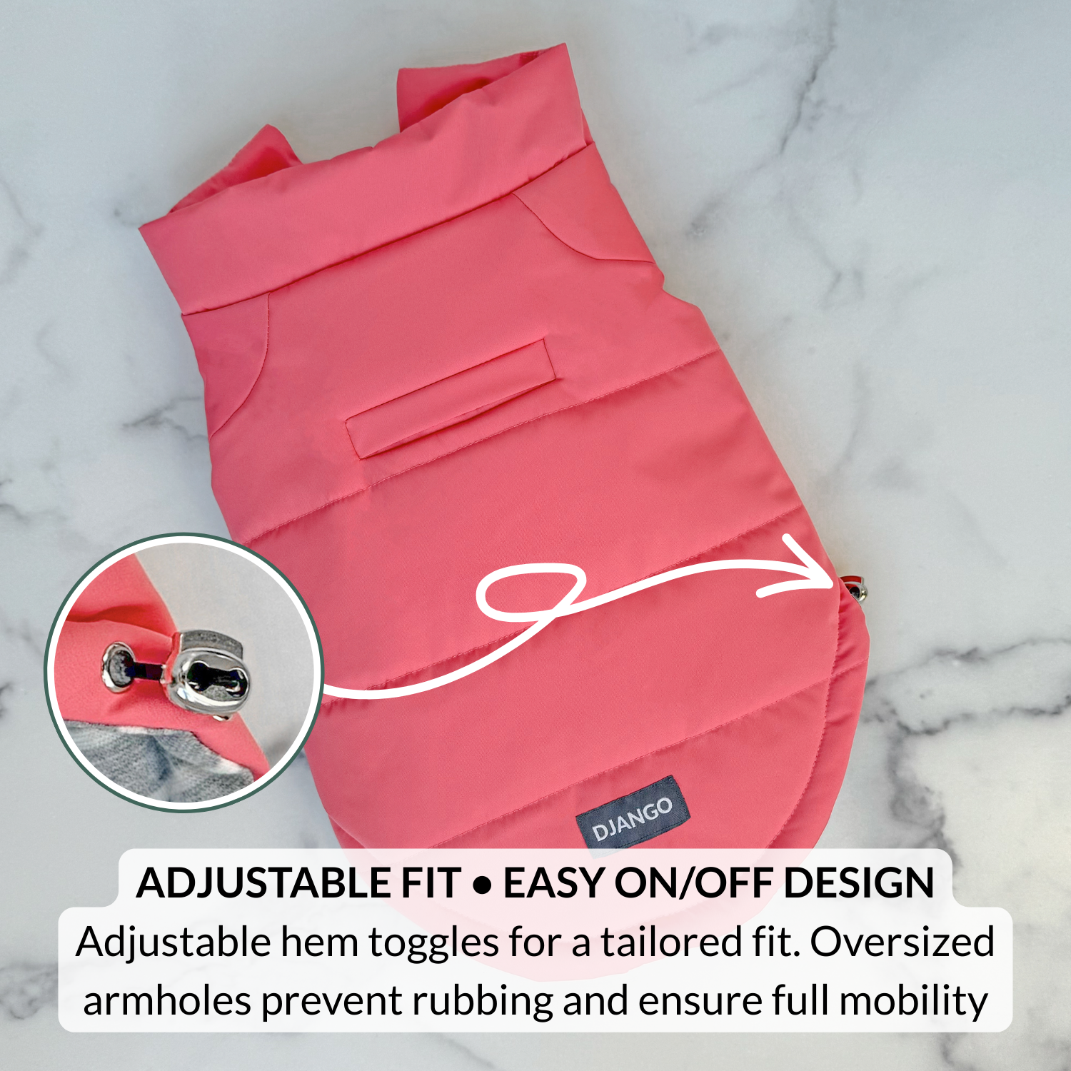 DJANGO - Wholesale Pet Coat - Dog - Snowline™ Puffer Dog Coat - Rose Petal Pink4