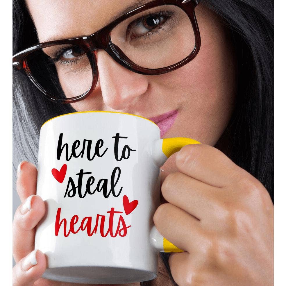 3dRose - Wholesale Coffee Mug - 3dRose, Here To Steal Hearts Valentine Gift For Anniversary For Wife Husband Girlfriend Boyfriend, Mug1