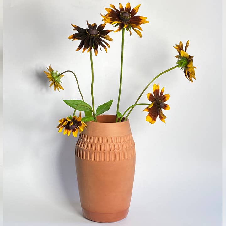 Greatceramics - Vendita all'ingrosso Vasi - Vaso nudo con fiore in terracotta Waimea | Fatto a mano | Ceramica