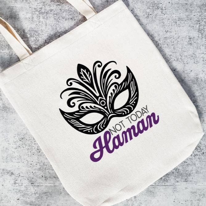Salt Sparkle Shalom - Wholesale Tote Bag - Women's - Not Today Haman Funny Purim Tote Bag1