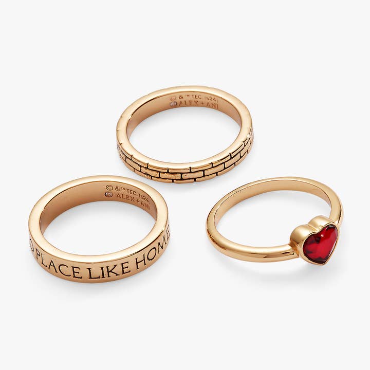 The Wizard of Oz™ "There's No Place Like Home" Ring Set of 3 for wholesale by Alex and Ani