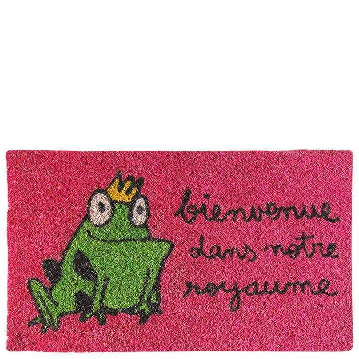 Laroom - Wholesale Door Mat - Doormat “Welcome to Our Royaume” fuchsia