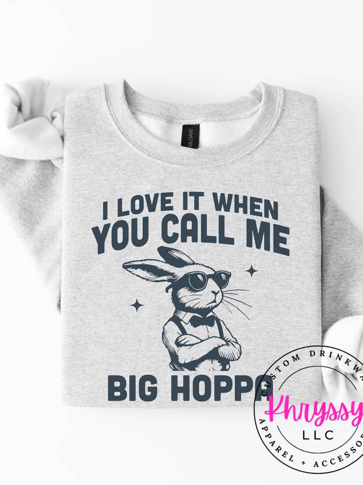 Grande Hoppa Coelho Fixe Gildan Crew/Hoodie por atacado de Khryssy,LLC