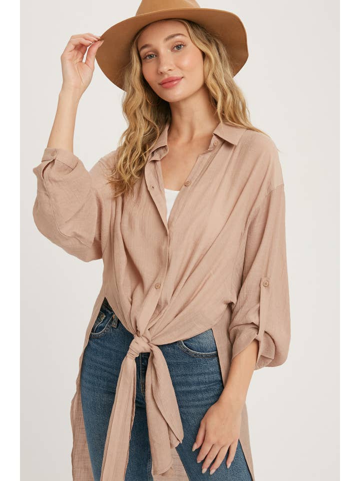 Bluivy – Camisa com botões no colarinho – Mulher por atacado – CAMISA DE PALANGRE VENTILADA COM BOTÕES45