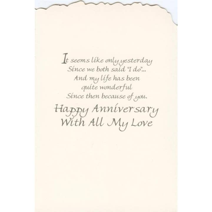DICKENS INC. - Wholesale Anniversary Card - Anniversary Wife | SETC | LG | 9458-1B1