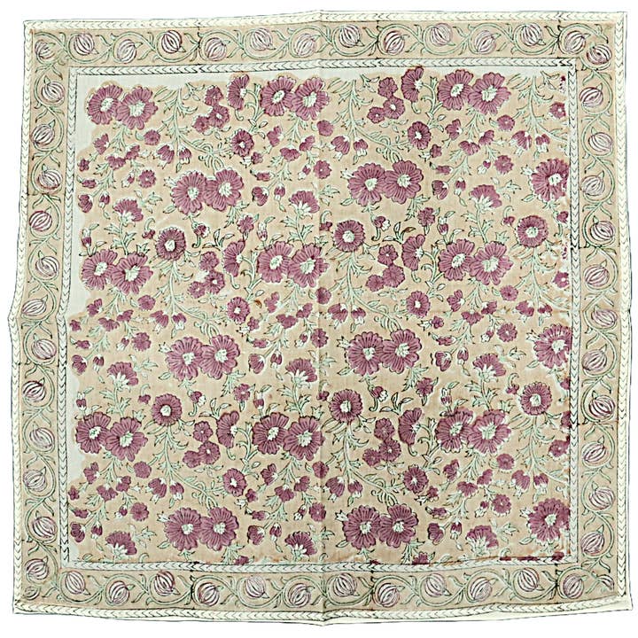 White Lotus Fashions - Wholesale Bandana - Women's - Gulbahar - Block Printed Cotton Bandana (KK1522)