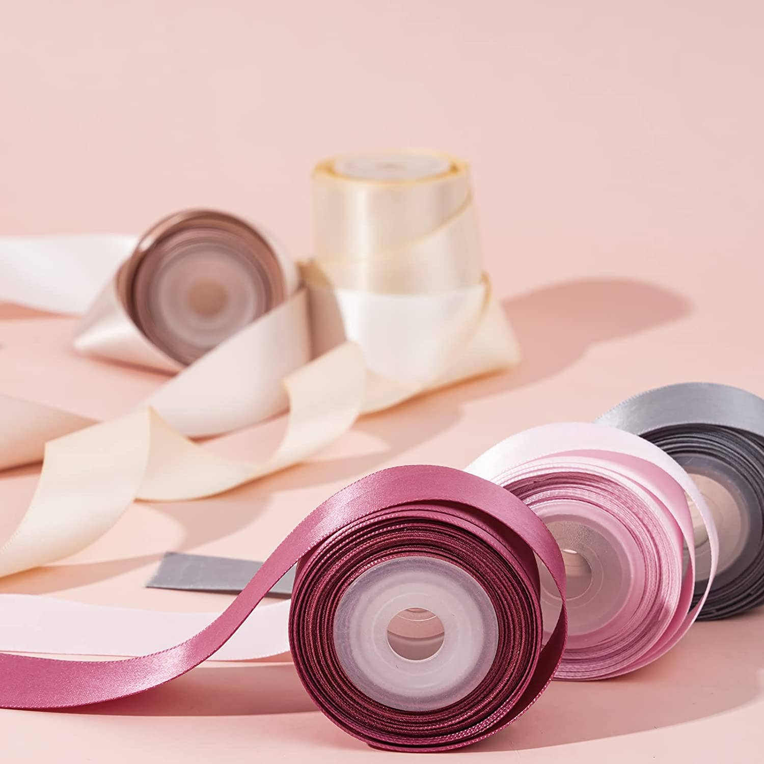 Wrapaholic Gifts & Packing Company - Vente Ruban – emballage cadeau - Ruban de satin double face 2,5 cm - Multicolore2