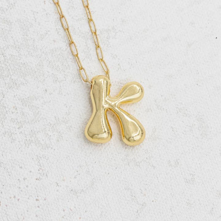 EMERSON & OLIVER - Vente Colliers à pendentif - Collier en forme de lettre à bulles en or34