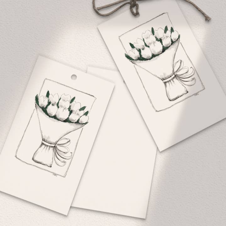 Vita tulpaner för wholesale av Sari's ArtWork