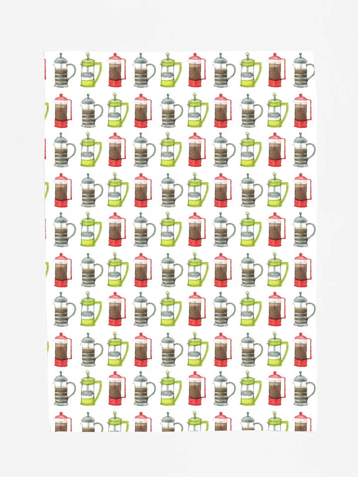 French Press Tea Towel for wholesale by Morris + Norris