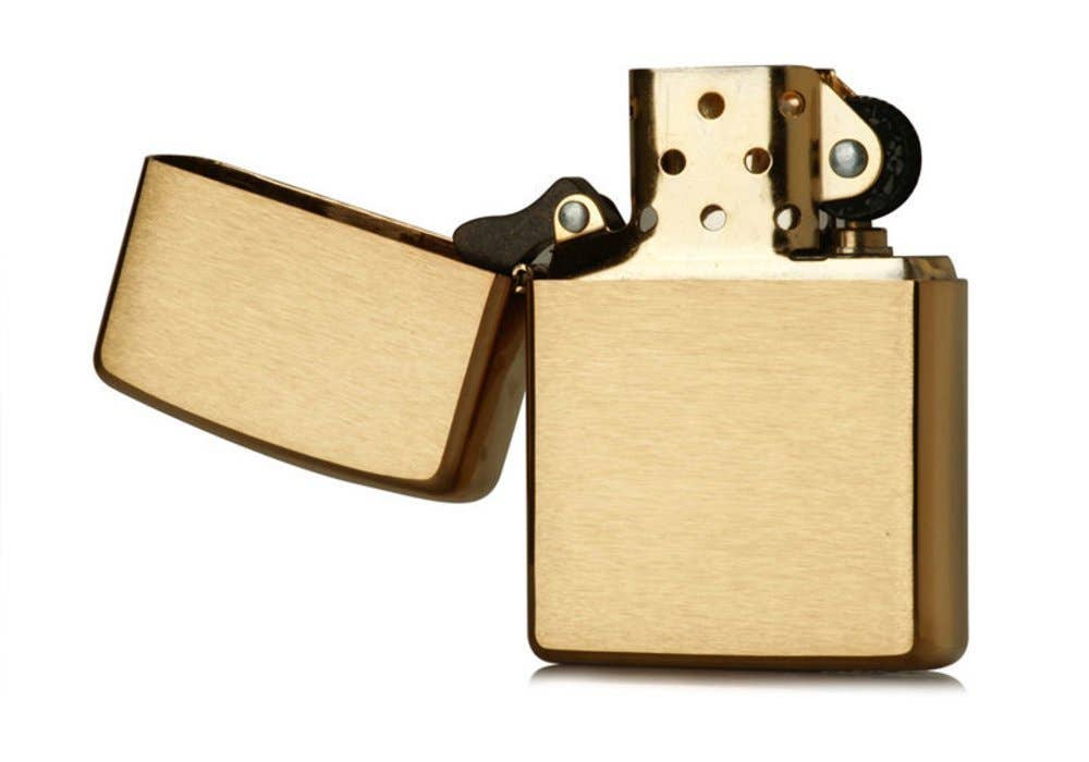 Benhalex - Wholesale Lighter - Zippo Lighter, Solid Brass, Brushed Finish, Classic #204B1