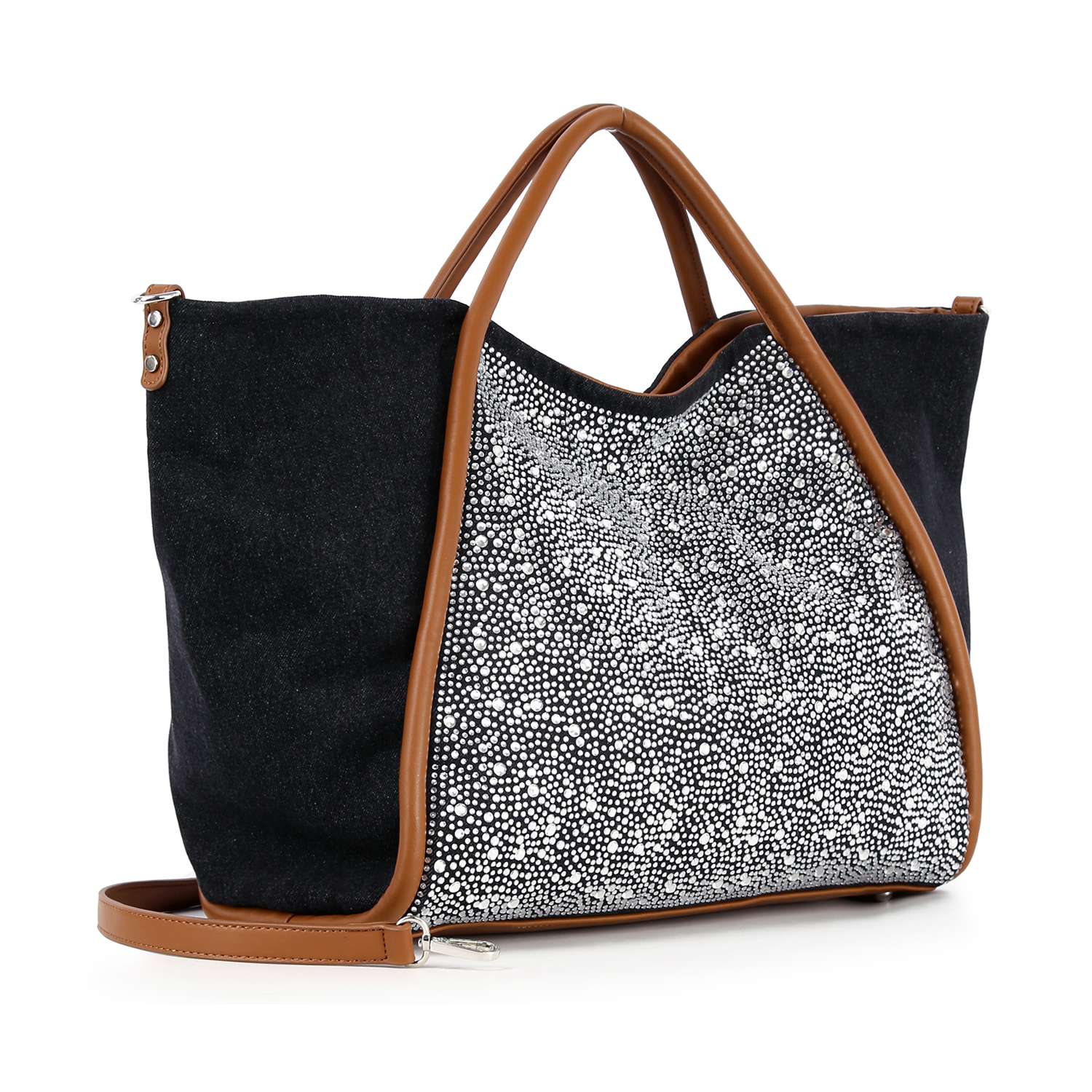 Handbag Express - Wholesale Tote Bag - Women's - Rhinestone Denim Unique Fashion Tote1