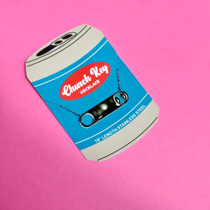 Church Key Statement Necklace for wholesale by Peach Beast