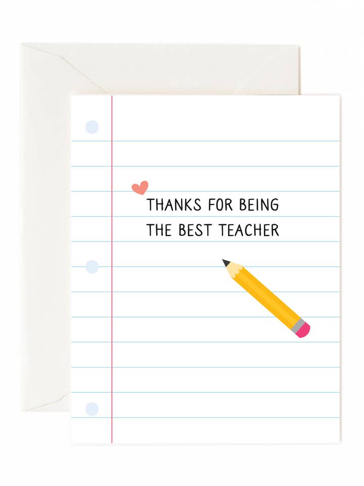 Tarjeta de felicitación de Gracias por ser el mejor profesor para venta al por mayor de Tickle Me Lavender