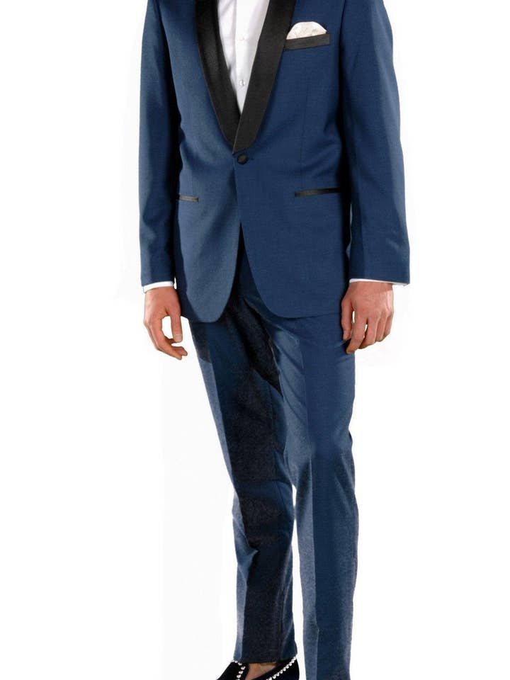 Ferrecci Men's Falls Indigo Slim Fit 2 Piece Tuxedo for wholesale by Ferrecci