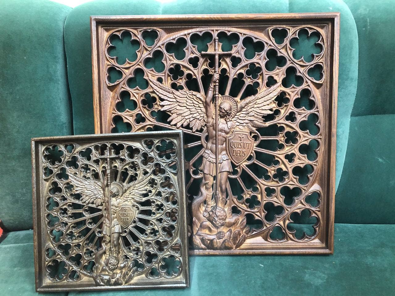 KozakWorkshop – Engroshandel 3D-vægkunst – Ærkeenglen Michael kristen håndlavet dekoration personlig gave8