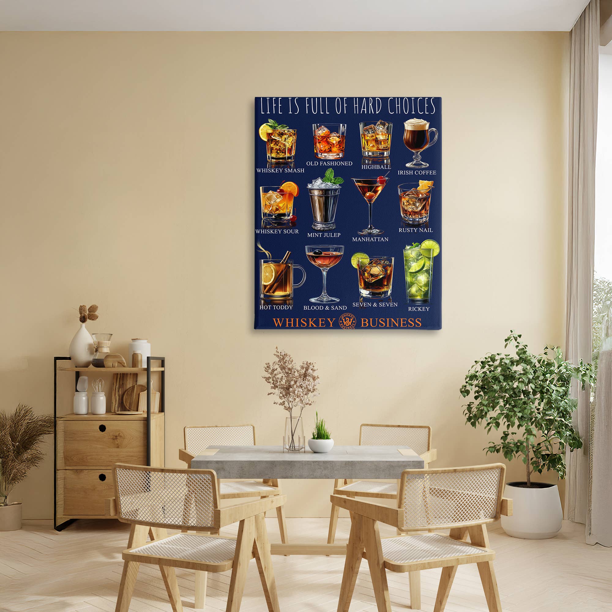 Stupell Industries - Wholesale Wall Sign - Whiskey Hard Choices - Unframed Wall Art4