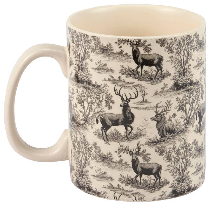 Primitives by Kathy - Wholesale Coffee Mug - Deer Toile Mug