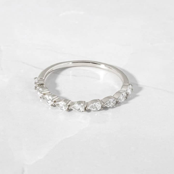 Sami Jewels - Wholesale Multi-Stone Ring - Pear Stone Stacking Band