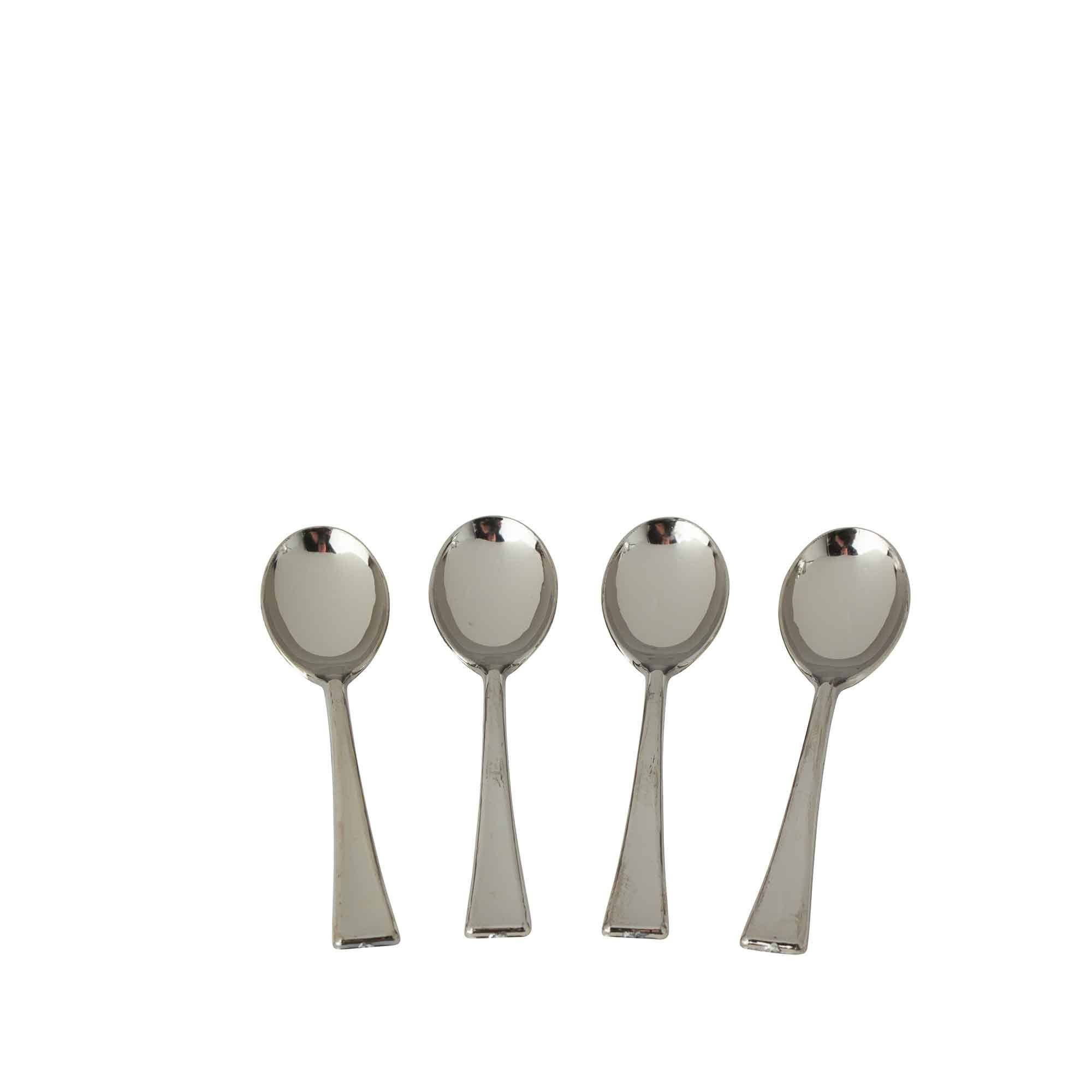 Portofino International Trading, USA - Wholesale Table Spoon (Cutlery) - Plastic Mini Spoons 24pc/bag - Silver3