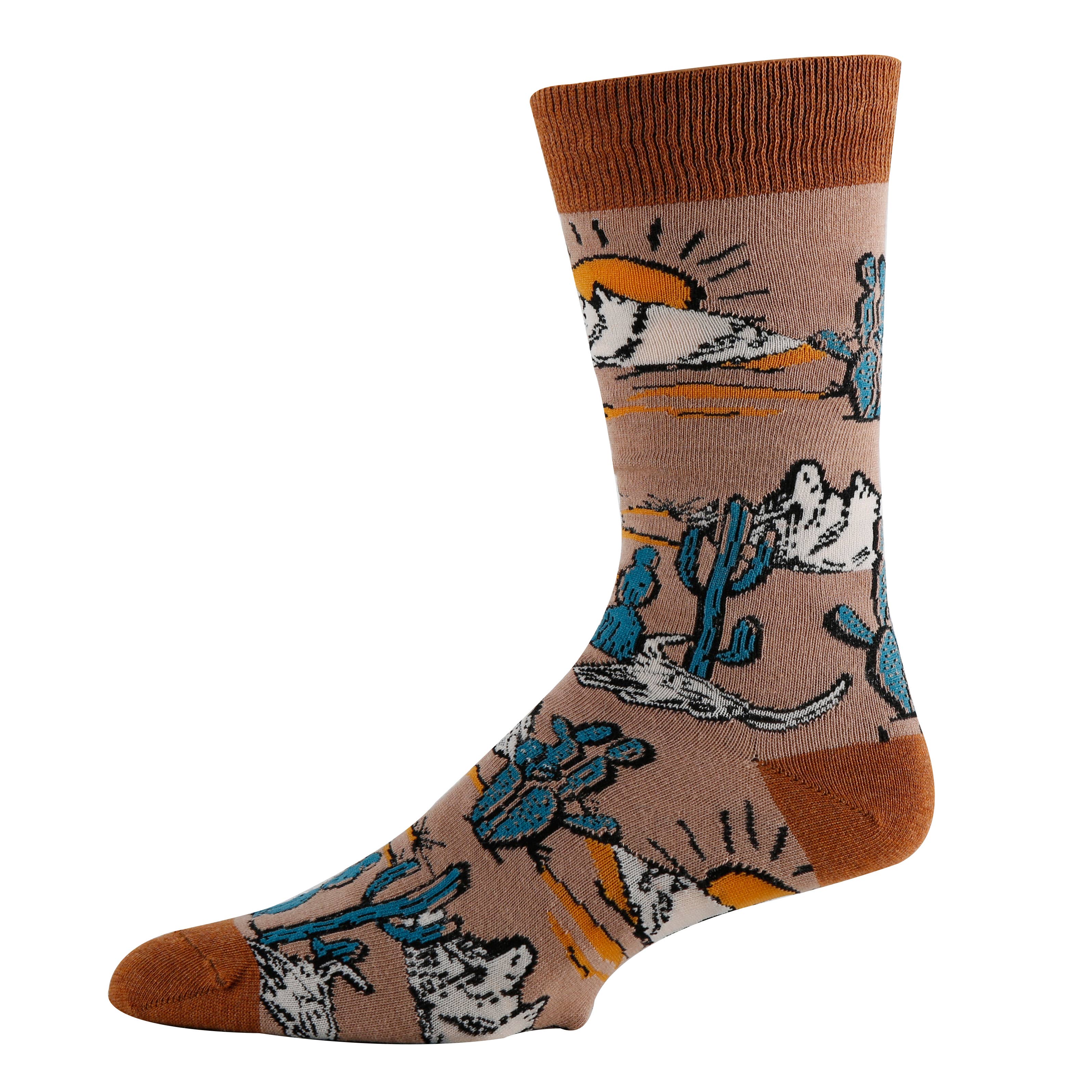 Oooh Yeah/Sock It Up/Oooh Geez Slippers - Vente Chaussettes – homme - Wild West | Chaussettes Dress Crew en coton de qualité supérieure pour hommes1