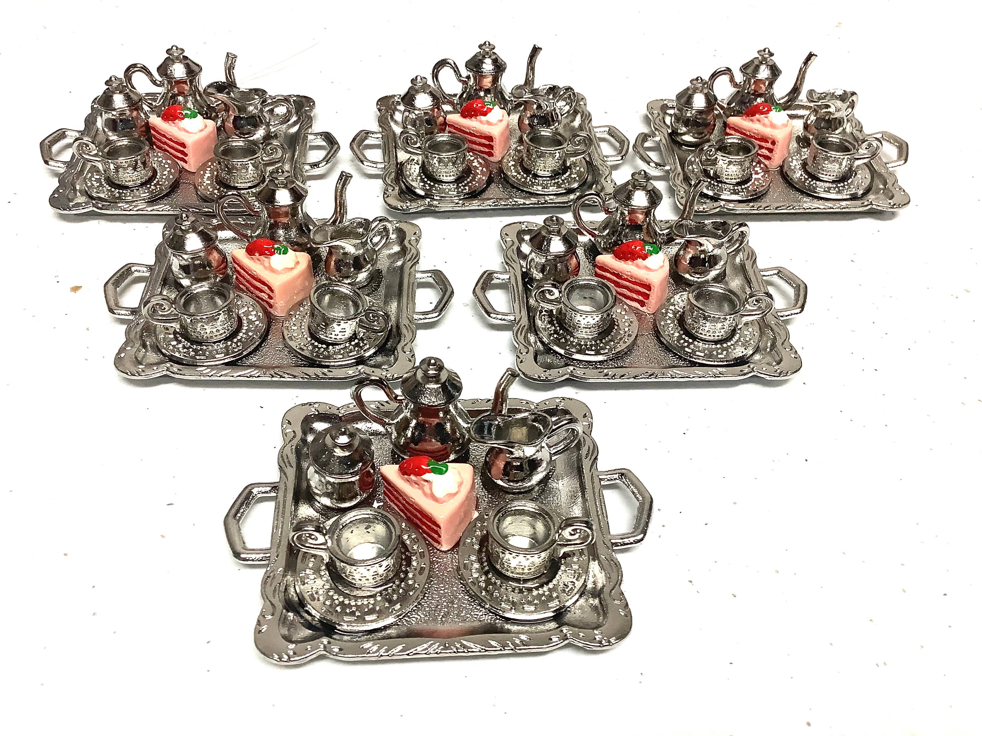 All Little Cute Things - Wholesale Ornament - Afternoon Tea Set with Tray Ornament, Holiday Decor4