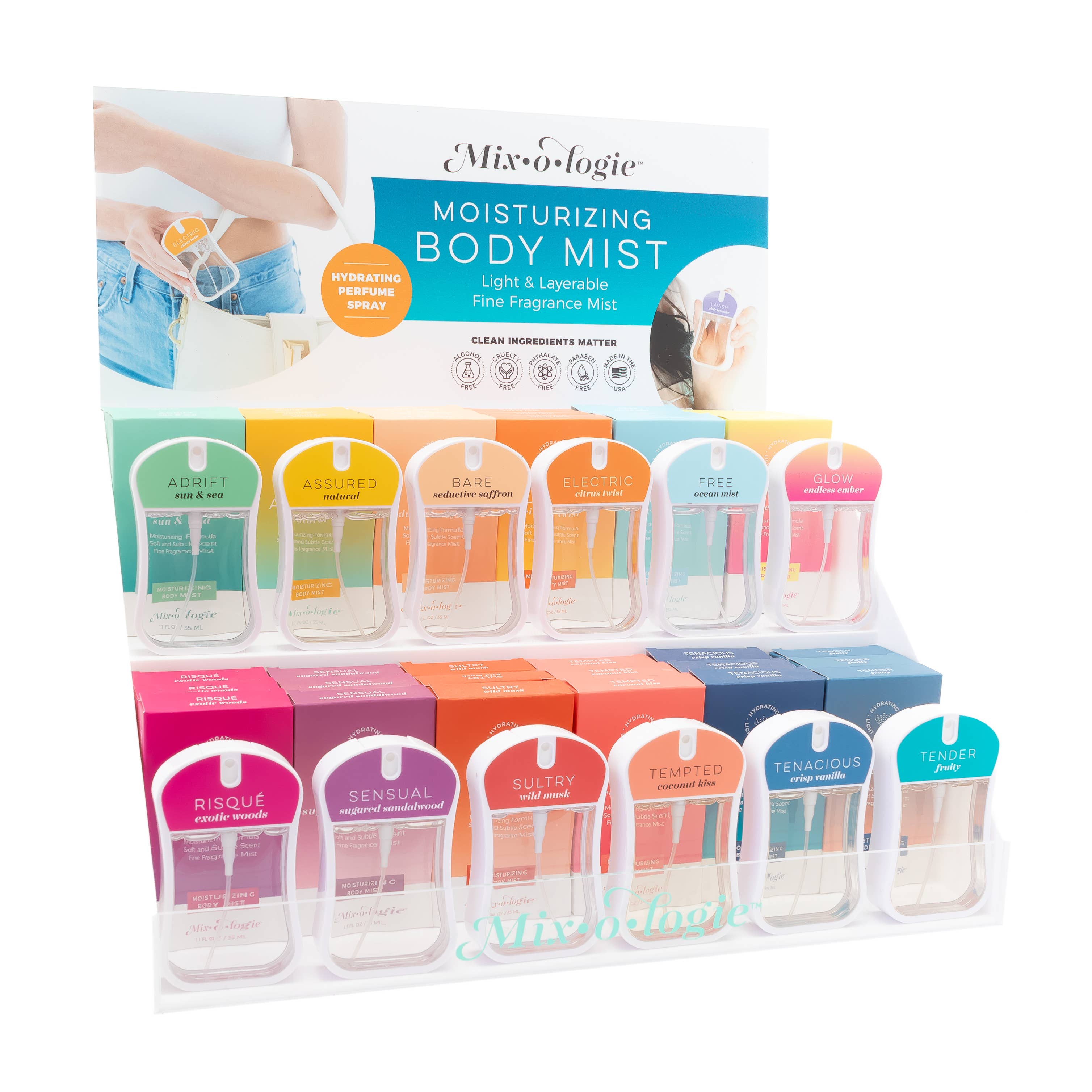 Mixologie - Wholesale Perfume/Eau de Toilette - Moisturizing Body Mist Spray Pre-Pack1