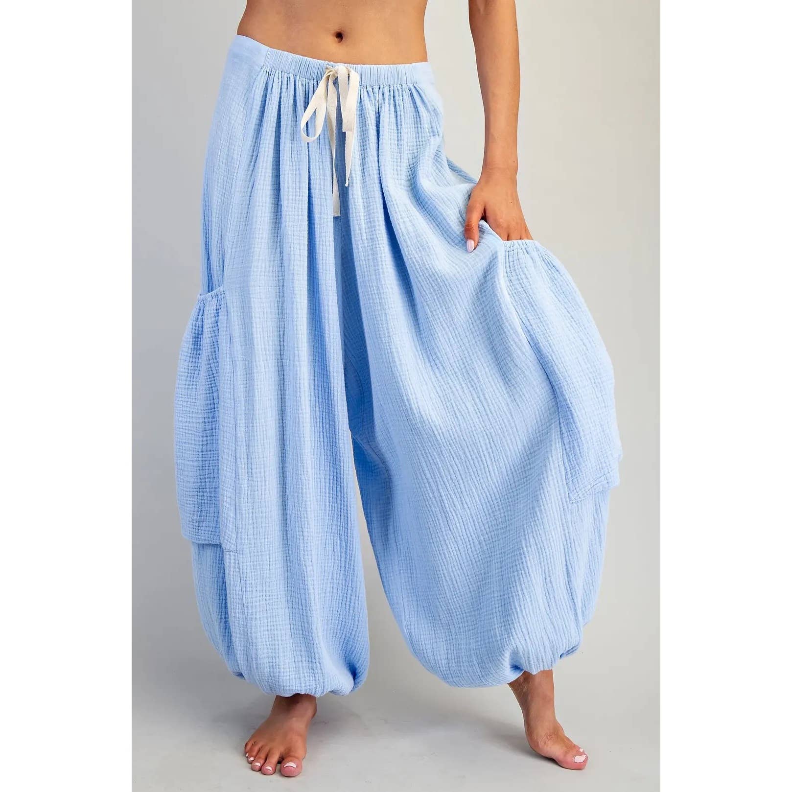 STYLE USA - Wholesale Pants - Women's - NEW Balloon Leg Cotton Gauze Pants4