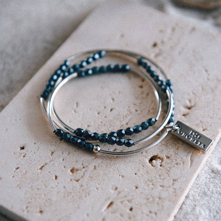 Cecelia Designs Jewelry - Vente Bracelet de perles - Bracelet triple tour perlé en or ou argent7