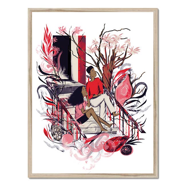 Stampa illustrata floreale per la vendita all'ingrosso da parte di Tomekah George