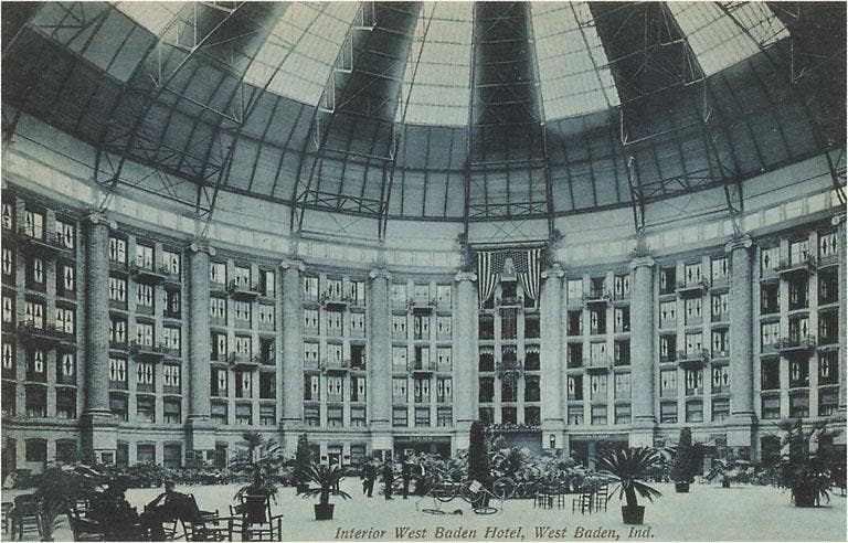 Found Image Press - Wholesale Postcard - Postcard IN-43 Interior, West Baden Hotel0