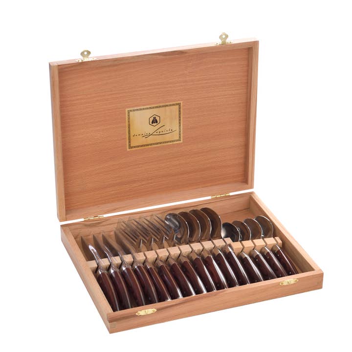 Laguiole 16-piece cutlery set + storage box for wholesale by Laguiole