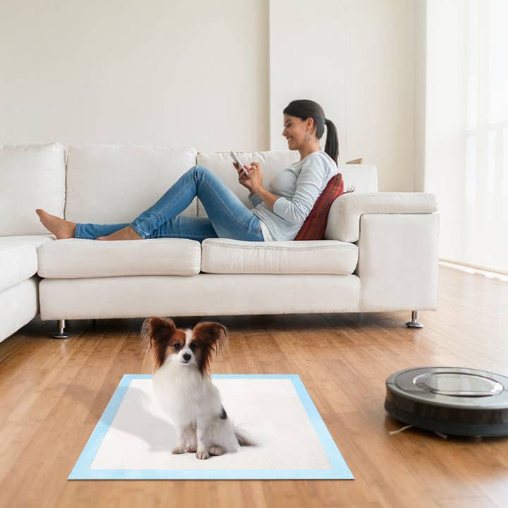 Blue White 50Pcs/Set Dog Training Pads Puppy Pee Pads Cat Wee Mats Potty-Train 24x18In M for wholesale on Faire6