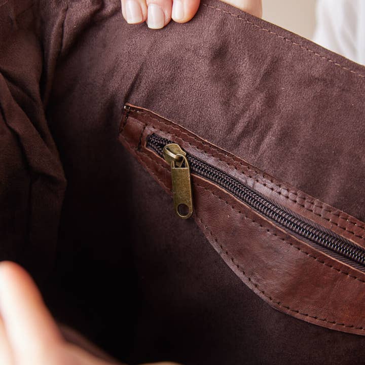 Nakoa The Label - Wholesale Shoulder bag – women's - Marrakesh Bucket Bag - Chocolate - Diamond4