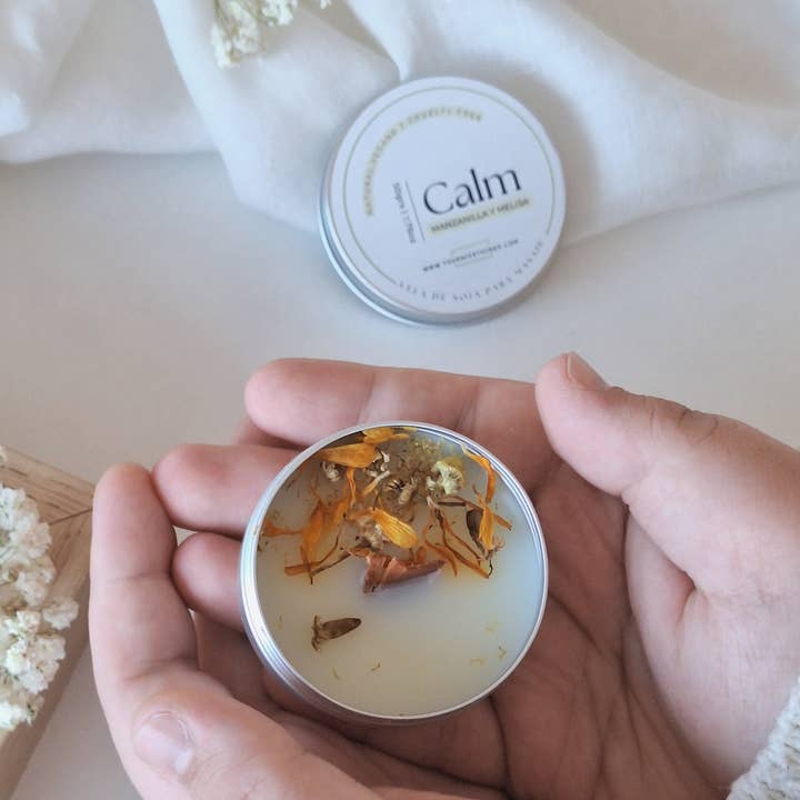 Vela de soja para masaje Calm (manzanilla y melisa) para venta al por mayor de Your Nice Things - Candles -