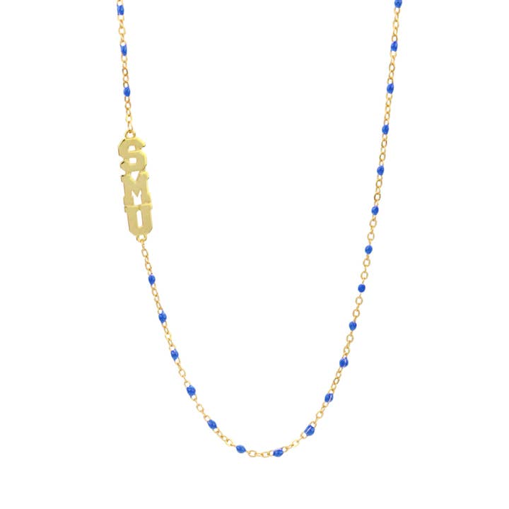 N201 SMU-O Colar SMU: Colar de Contas com Esmalte SMU Lateral por atacado de Color Shout