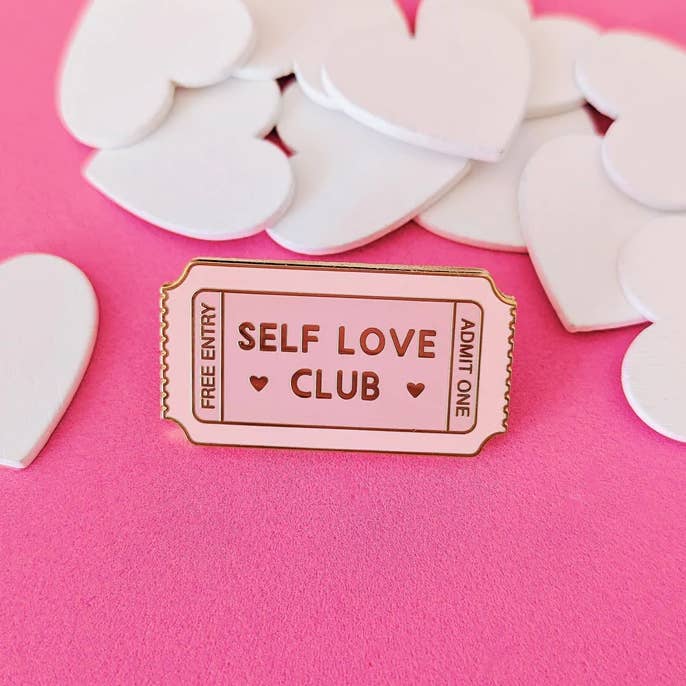 Self Love Club Enamel Pin for wholesale by Quinn's Pins