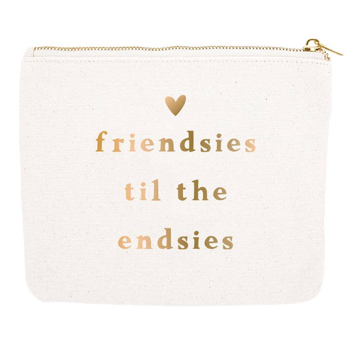 Reißverschluss-Canvas-Tasche | Friendsies bis zum Ende für den Großhandel von soiree-sisters