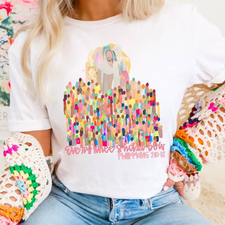 Every Knee Shall Bow Christian Graphic Shirt | Gildan for wholesale by Shoppe SHC