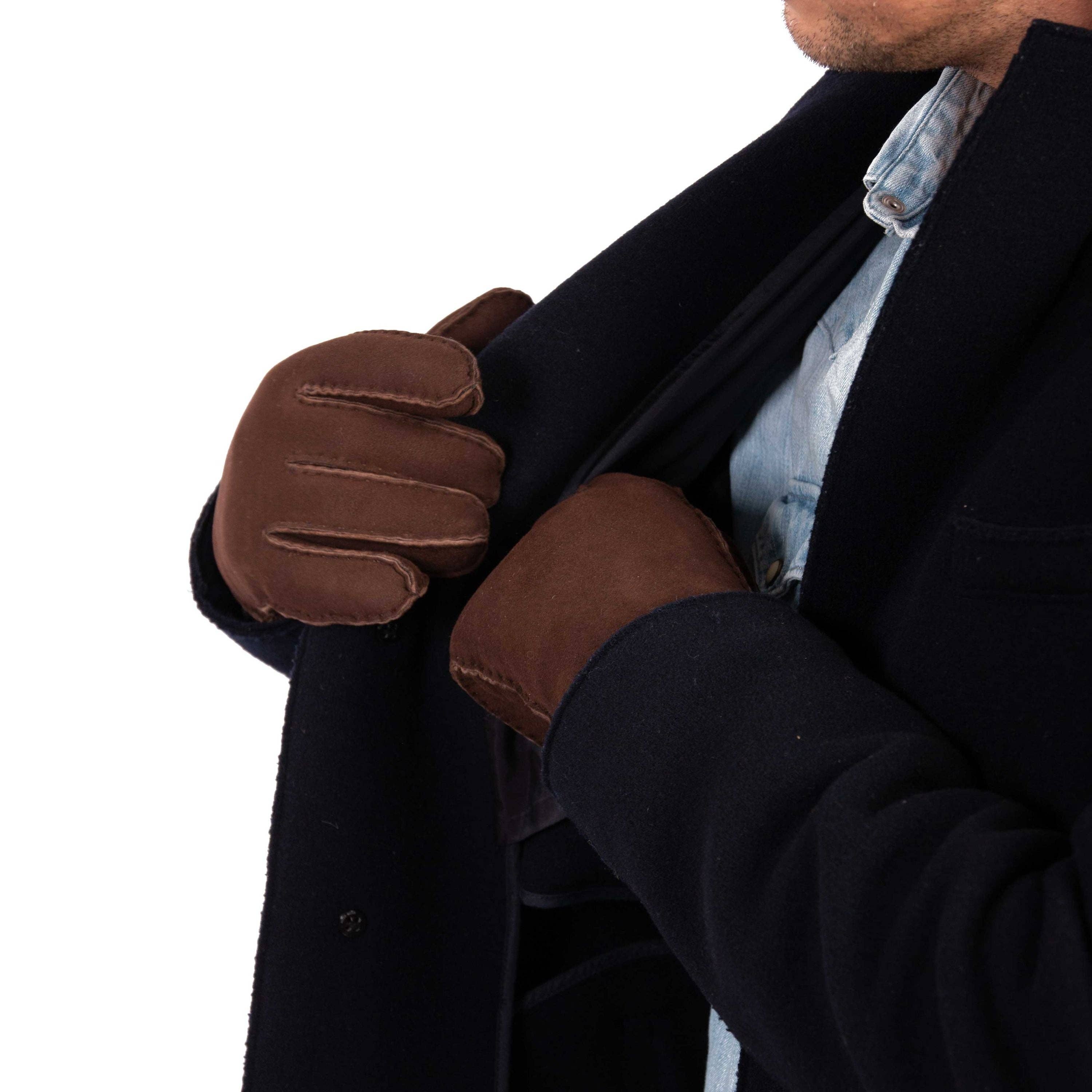 Hand Gewand HG GmbH – Luvas - Unissexo por atacado – adam - luva clássica em pele de ovelha merino15