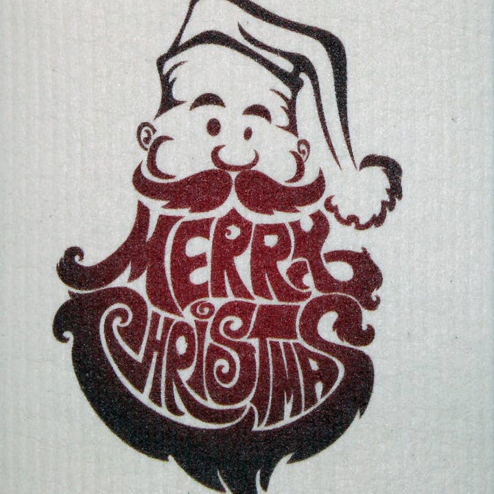 Pano de prato sueco Christmas Santa Beard por atacado de SWEDEdishcloths