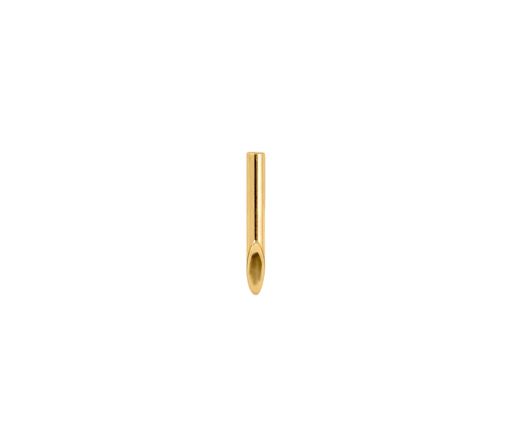 Piercing-zone - Wholesale Single Earring - Kulture – Needle Silhouette – 14K Gold Threadless End0