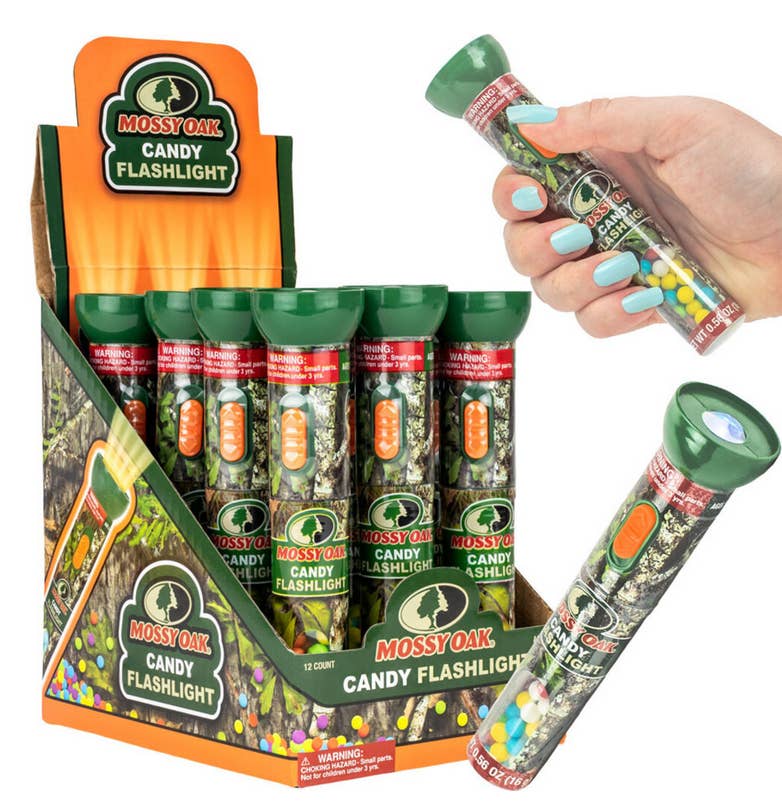 iSweet.ca - Wholesale Hard Candy - (S1-07) KoKo-Mossy Oak Candy Flashlight 0.56 oz x12 units