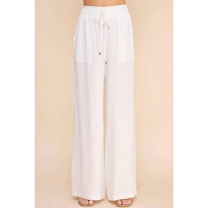 Soft Linen Wide Leg Pants for wholesale by Allie Rose